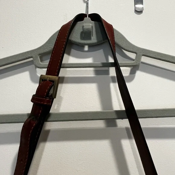 Elegant Brown Leather Messenger Bag